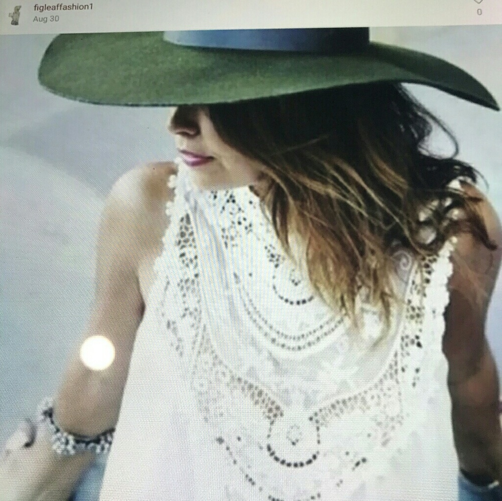 White Lace chiffon Tunic Blouse Top